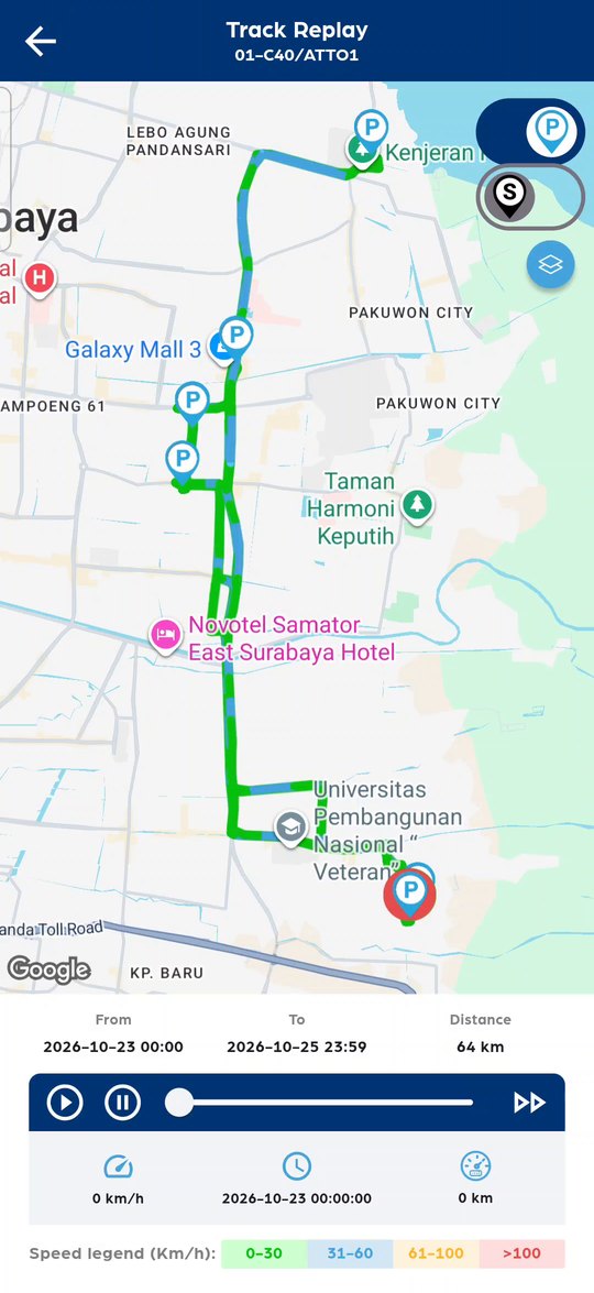 Aplikasi GPS.id: Track Replay rute perjalanan